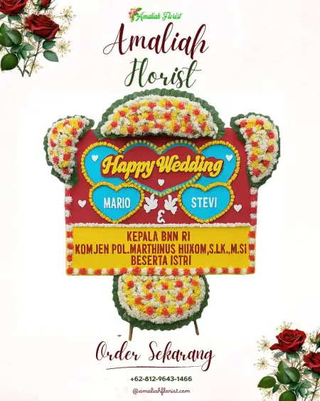 Papan Bunga Pernikahan Sawahdadap